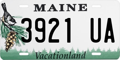 ME license plate 3921UA
