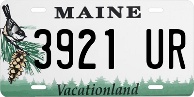 ME license plate 3921UR