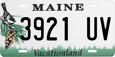 ME license plate 3921UV