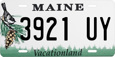 ME license plate 3921UY