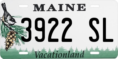 ME license plate 3922SL