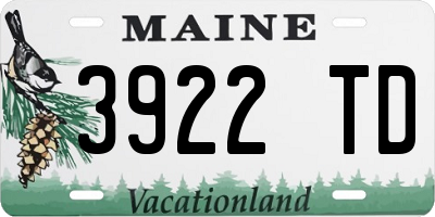 ME license plate 3922TD
