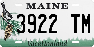 ME license plate 3922TM