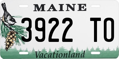 ME license plate 3922TO