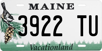 ME license plate 3922TU