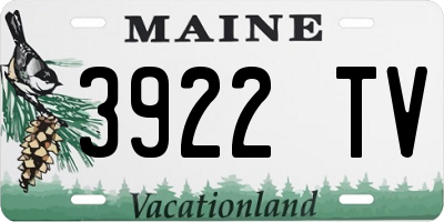 ME license plate 3922TV