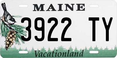 ME license plate 3922TY