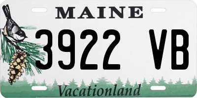 ME license plate 3922VB
