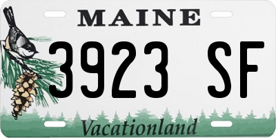 ME license plate 3923SF