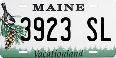 ME license plate 3923SL
