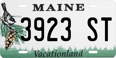 ME license plate 3923ST