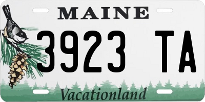 ME license plate 3923TA