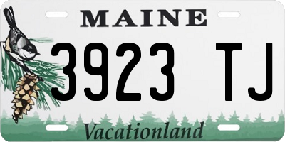ME license plate 3923TJ