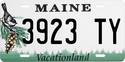 ME license plate 3923TY