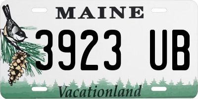 ME license plate 3923UB