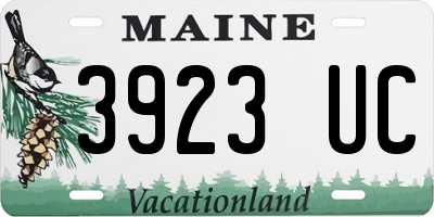 ME license plate 3923UC