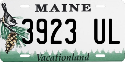 ME license plate 3923UL
