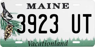 ME license plate 3923UT