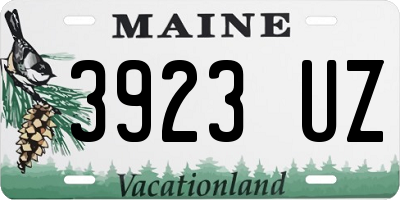 ME license plate 3923UZ