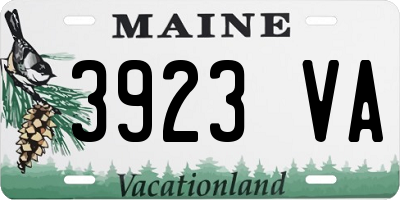 ME license plate 3923VA