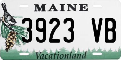 ME license plate 3923VB