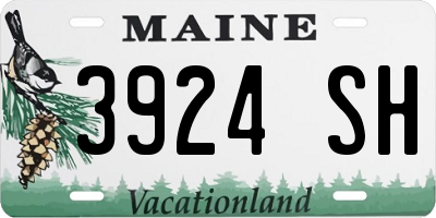 ME license plate 3924SH