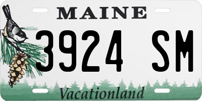 ME license plate 3924SM