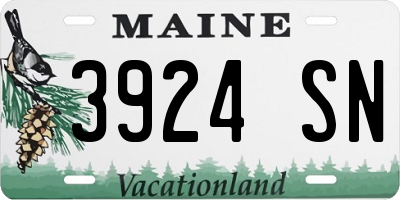 ME license plate 3924SN