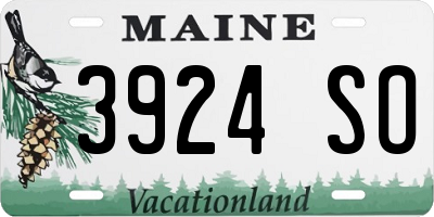 ME license plate 3924SO