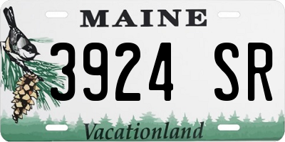 ME license plate 3924SR