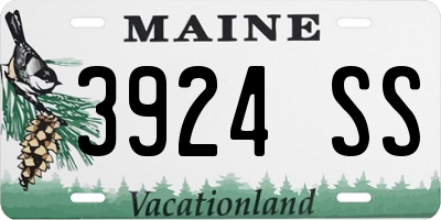 ME license plate 3924SS