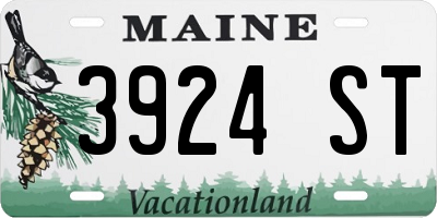 ME license plate 3924ST