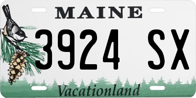 ME license plate 3924SX
