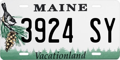 ME license plate 3924SY