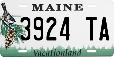 ME license plate 3924TA