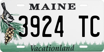 ME license plate 3924TC