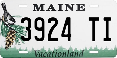ME license plate 3924TI