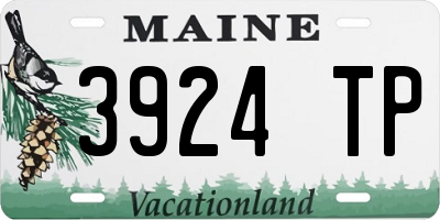 ME license plate 3924TP