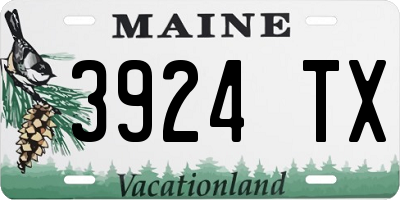 ME license plate 3924TX