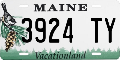 ME license plate 3924TY