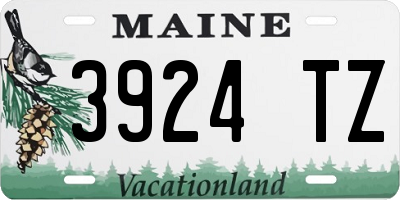 ME license plate 3924TZ