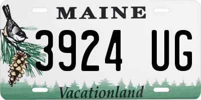 ME license plate 3924UG