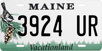 ME license plate 3924UR