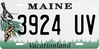 ME license plate 3924UV