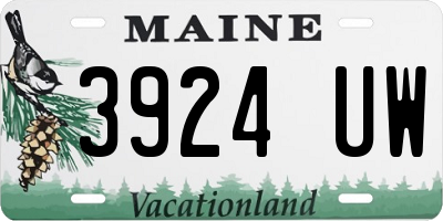 ME license plate 3924UW