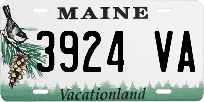ME license plate 3924VA