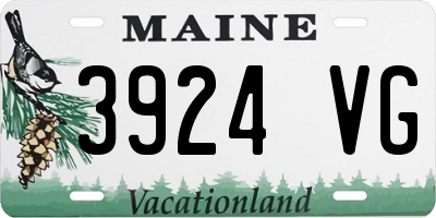 ME license plate 3924VG