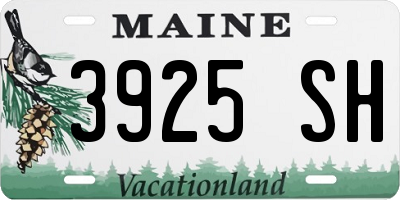 ME license plate 3925SH