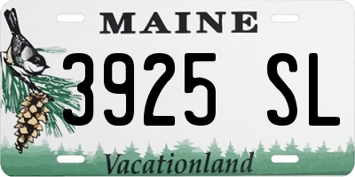 ME license plate 3925SL