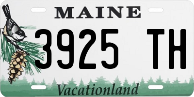 ME license plate 3925TH